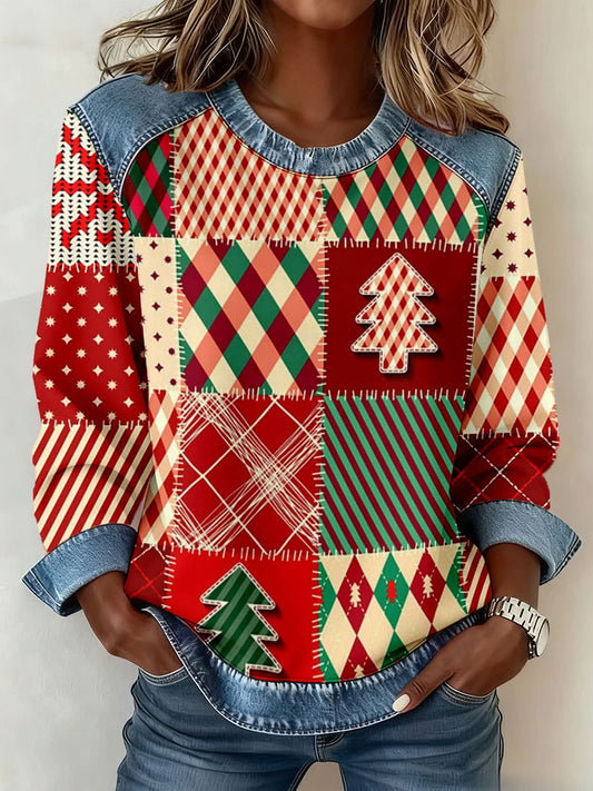 Women's Christmas Geometric Sweatshirts
