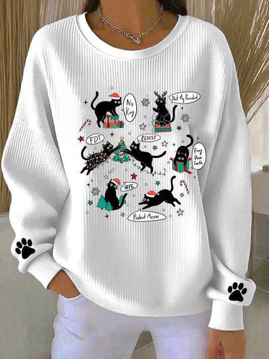 Women's Christmas FDT Printed Casual Sweatshirt