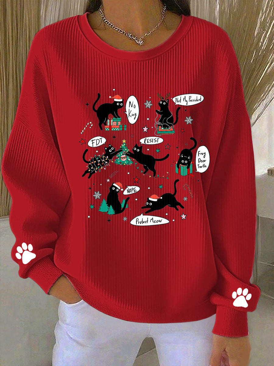 Women's Christmas FDT Printed Casual Sweatshirt