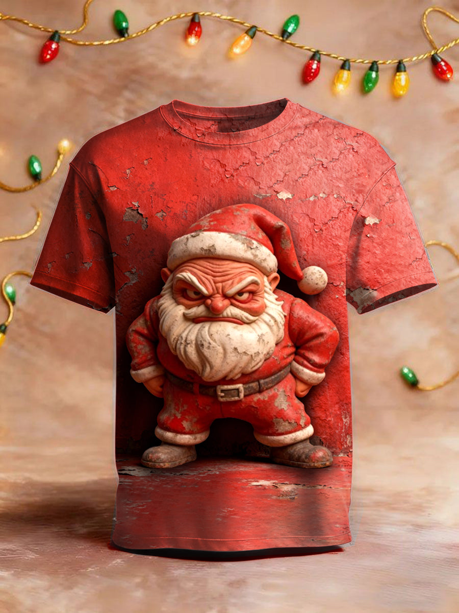 Men's Vintage Short-Sleeved Christmas T-Shirt