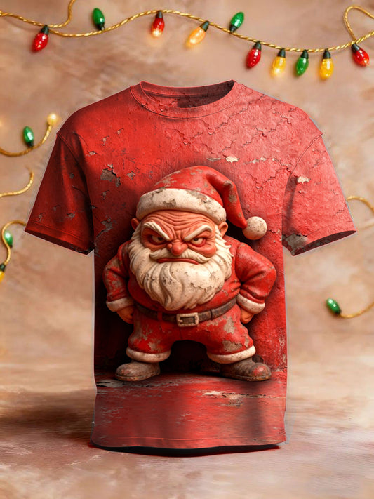 Men's Vintage Short-Sleeved Christmas T-Shirt