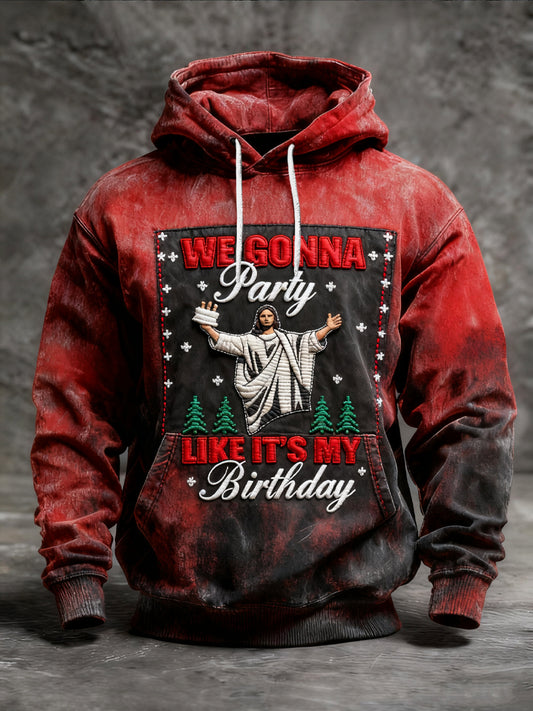 Retro Christmas Jesus Casual Hoodie