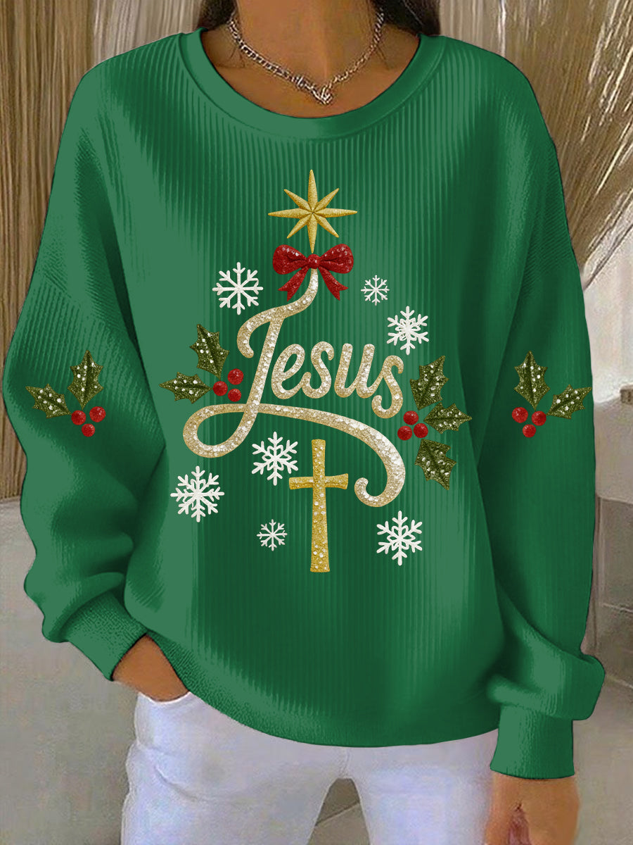 Women's Christmas Belief Print Casual Sweatshirt