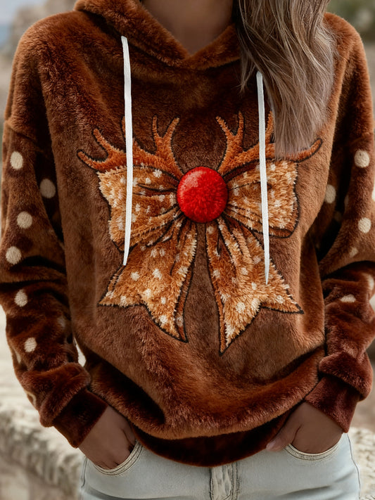 Women's Merry Christmas Flannel Hoodie