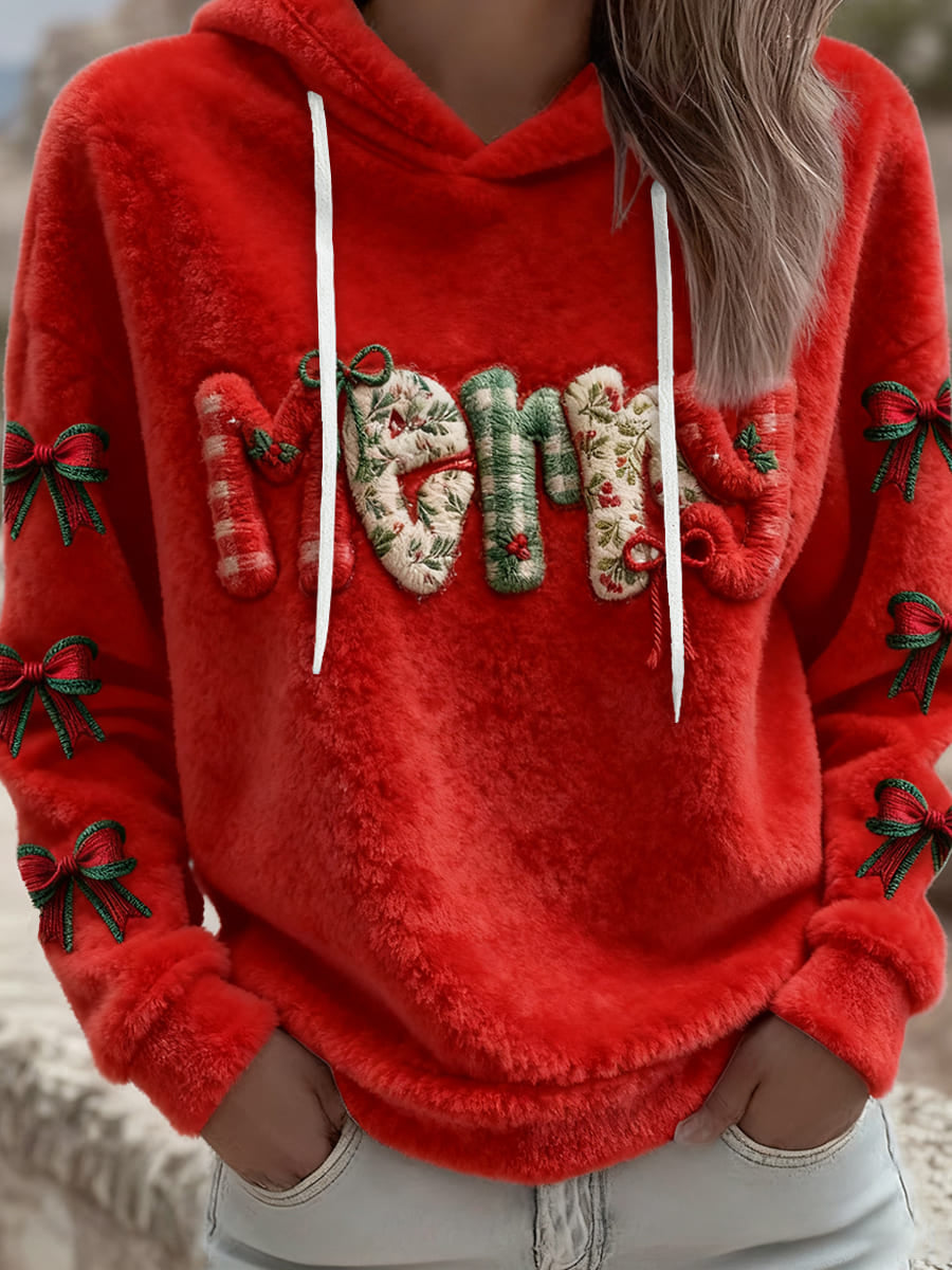 Women's Merry Christmas Flannel Hoodie