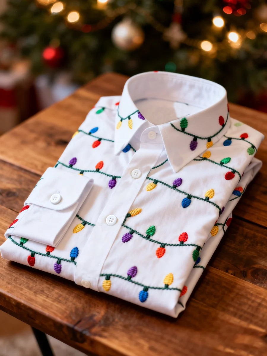 Men's Christmas Lights Shirt