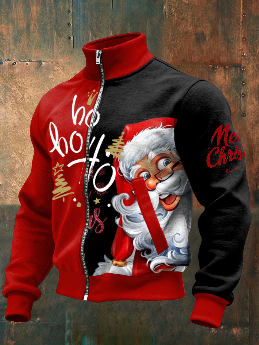 Retro Christmas Fun Santa Casual Jacket