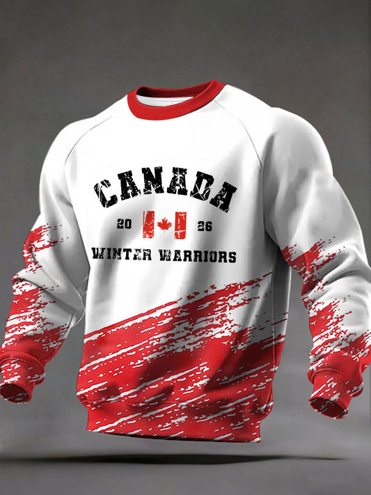 Men's CANADA 2026 Printed Casual Sweatshirt
