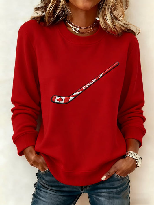 Women's Canada Hockey Stick Sweatshirt
