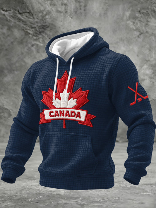 Men'S Casual Printed Hooded Sweatshirt