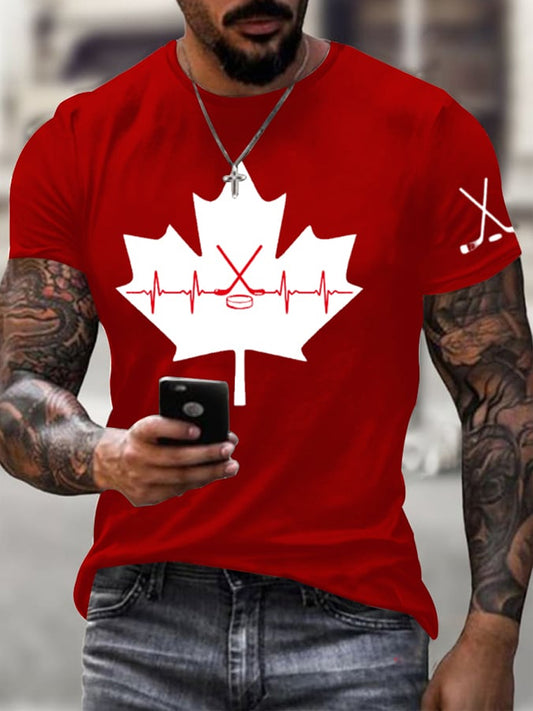 Men's Canada Hockey Print T-Shirt