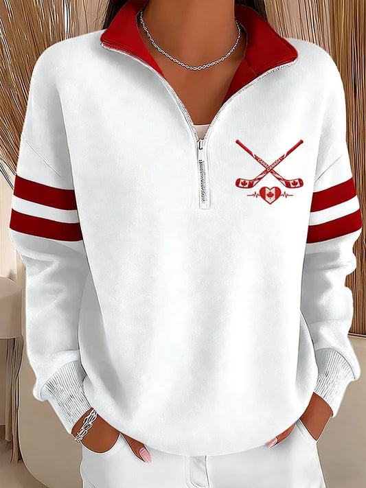 Women's Stand Collar Sweatshirt