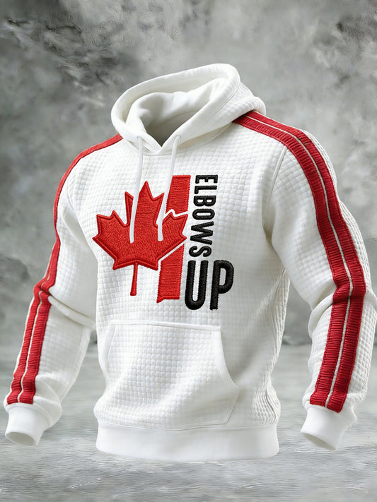 Men's Winter I Love Canada Printed Hooded Sweatshirt