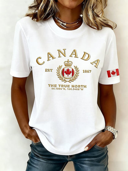 Women's Canada Print Casual T-Shirt