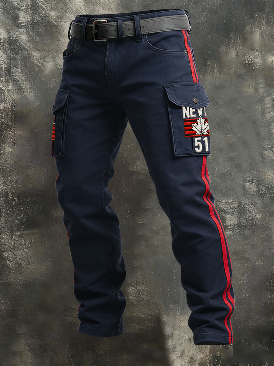 Retro Canadian Hockey Casual Work Pants