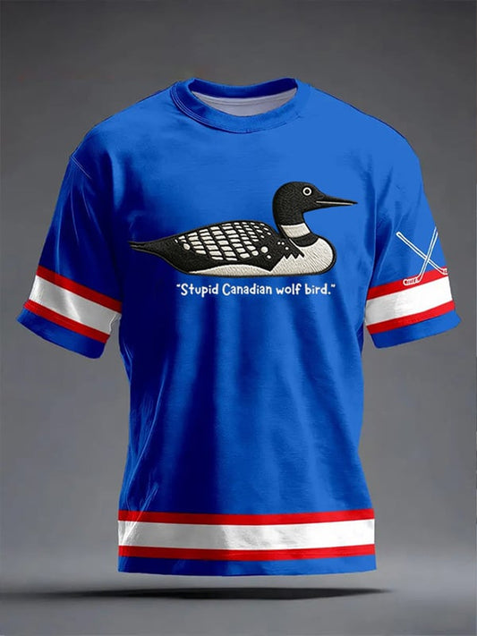 Men's Hockey Romance Print Casual T-Shirt