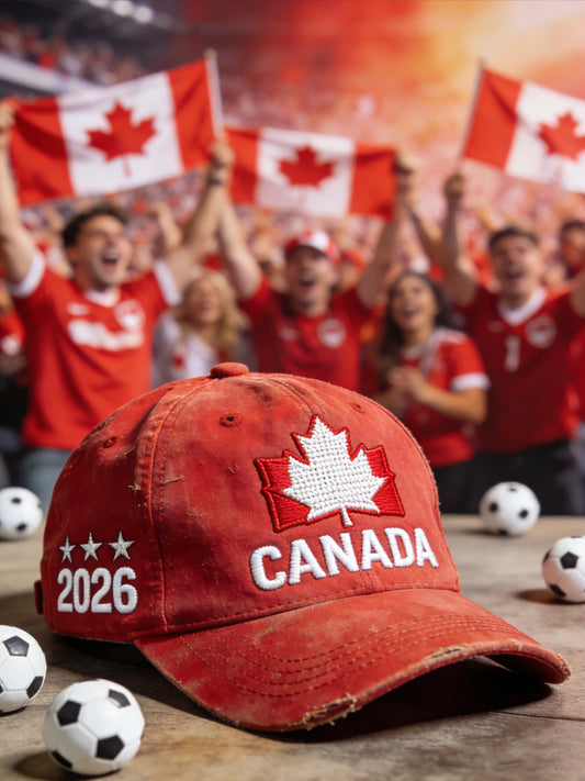 Retro Canada 2026 Soccer Casual Baseball Cap