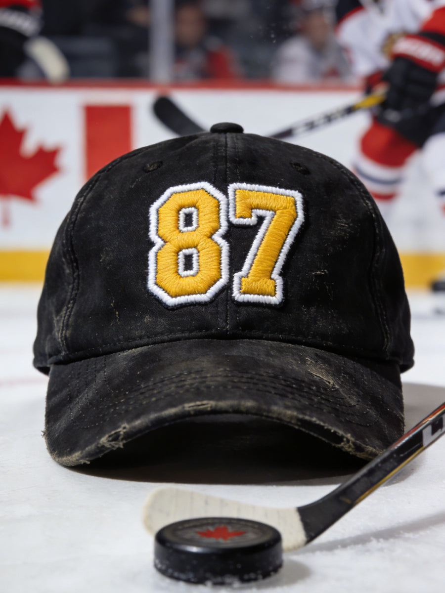 Retro Canadian Hockey Legend No. 87 Casual Baseball Cap
