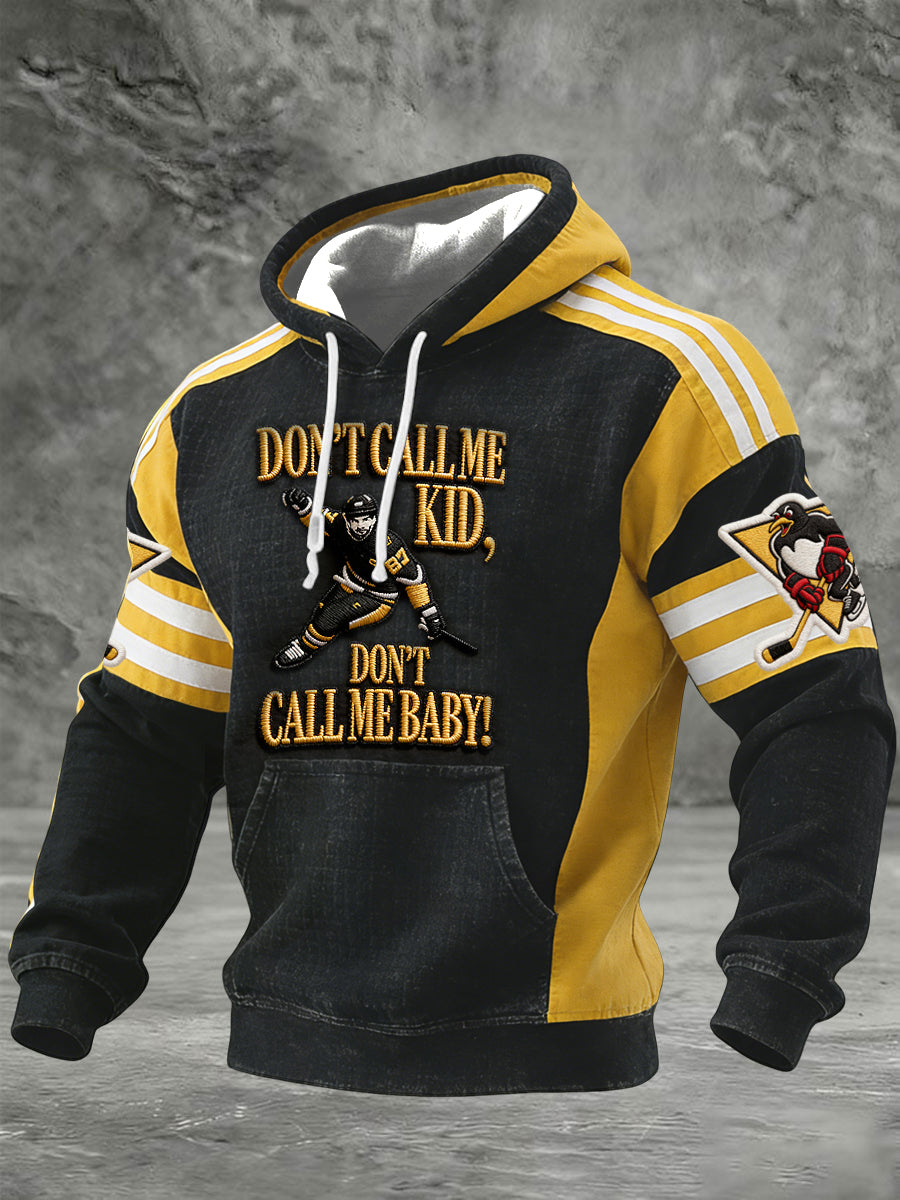 Retro Canadian Hockey Sidney Crosby Waffle Hoodie