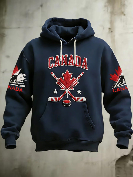 Retro Canadian Hockey Maple Leafs Fan Casual Hoodie