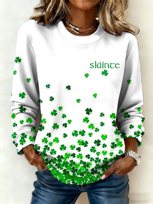 Women's St. Patrick's Day Slaince Fitted Sweatshirt