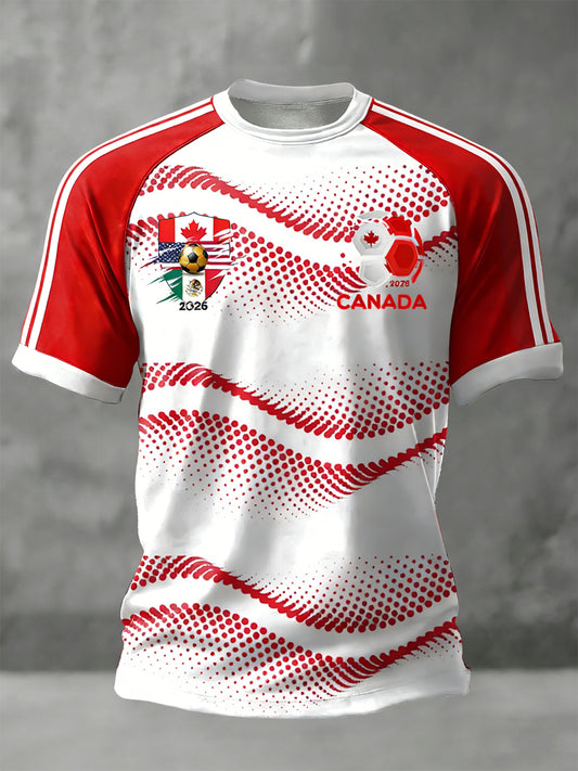 Retro Canada 2026 Soccer Championship Fan Casual T-Shirt