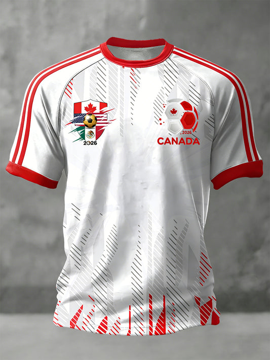 Retro Canada 2026 Soccer Fan Casual T-Shirt