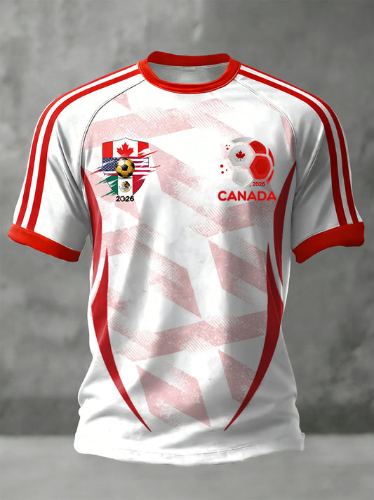 Retro Canada 2026 Soccer Fan Casual T-Shirt