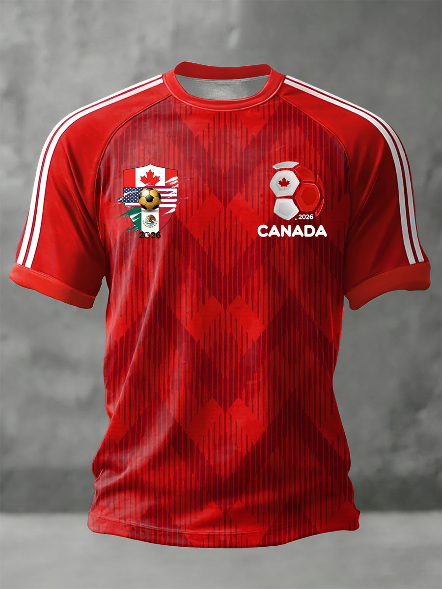 Retro Canada 2026 Soccer Casual T-Shirt