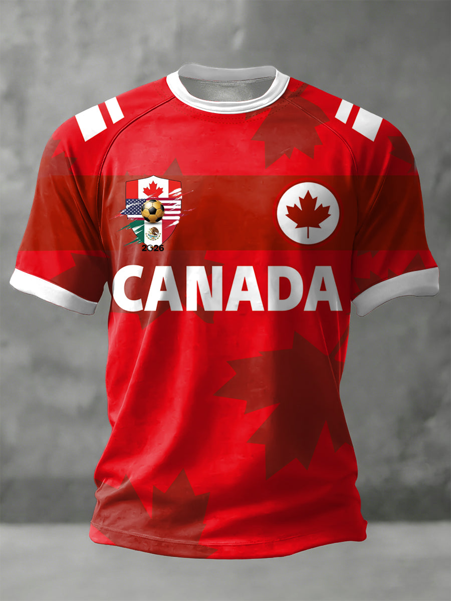 Retro Canada 2026 Soccer Championship Casual T-Shirt