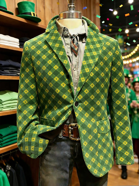 Men’s St. Patrick's Day Print Casual Suit