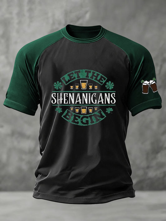 Men's St. Patrick's Day Let The Shenanigans Begin Short Sleeve T-shirt