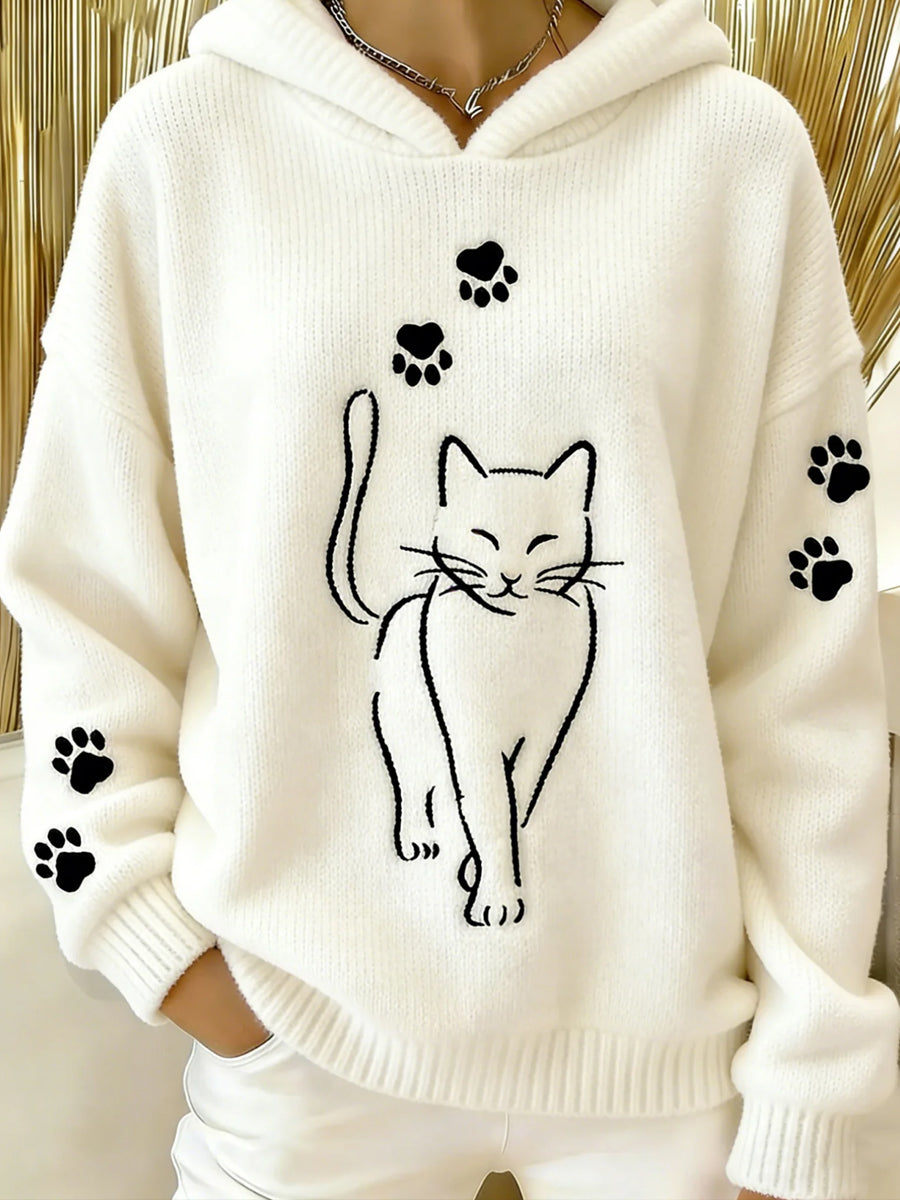 Women's Vintage Animal Print Comfort Casual Sweater