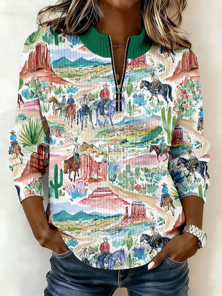 Women's Western Printed Tops