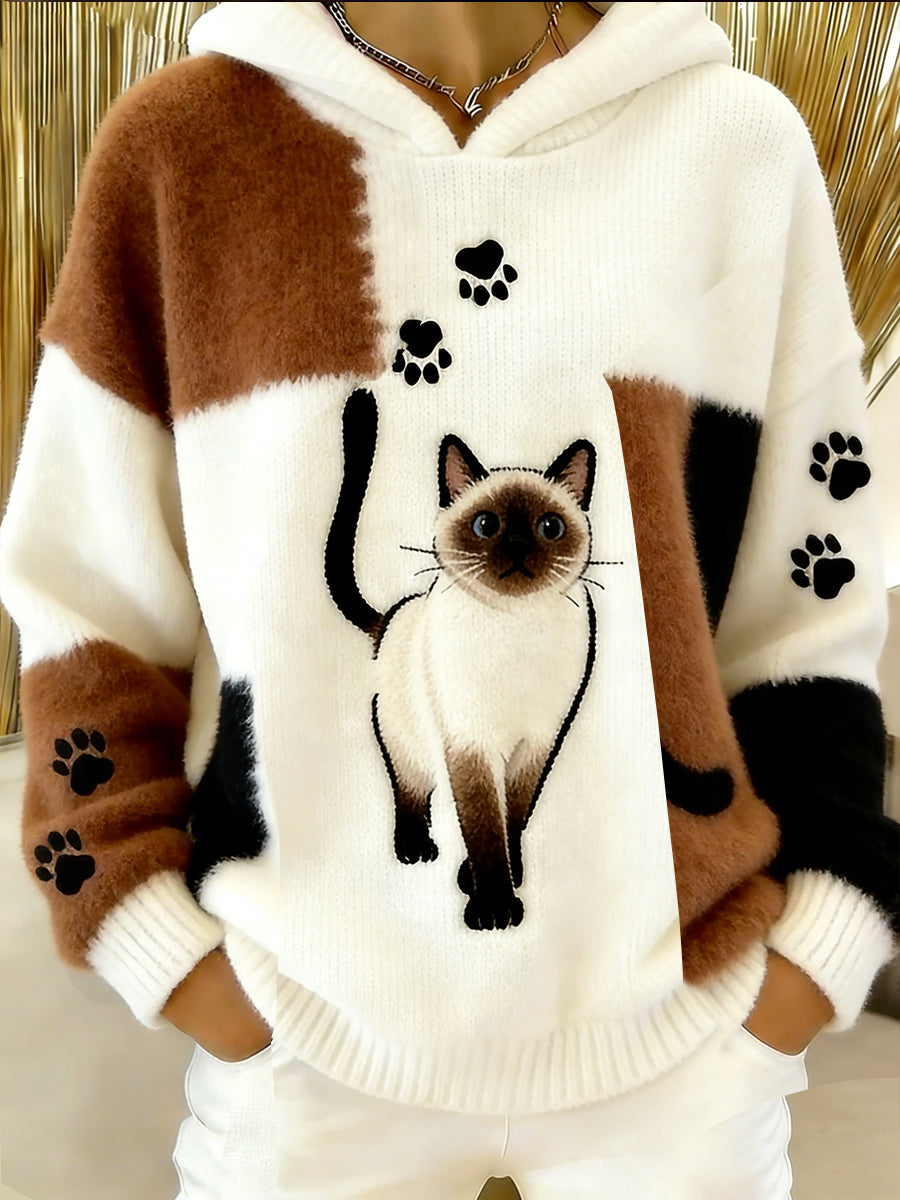 Women's Vintage Animal Print Comfort Casual Sweater