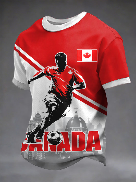 Retro Canada 2026 Soccer Fan Casual T-Shirt