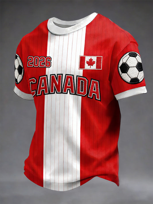 Retro Canada 2026 Soccer Championship Casual T-Shirt