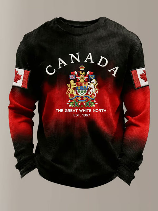Men's CANADA Waffle Print Top