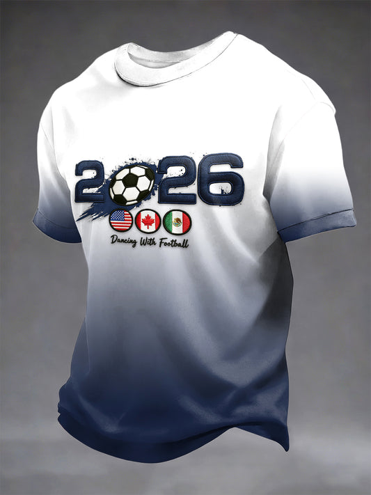 Men's Gradient Canada Football 2026 Printed Jersey T-Shirt