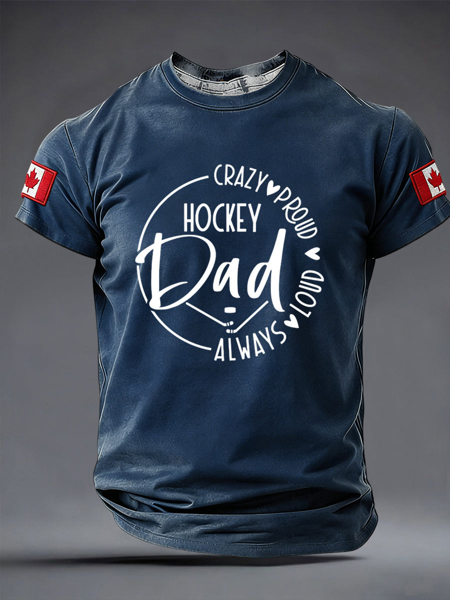 Retro Canadian Father's Day Art Casual T-Shirt