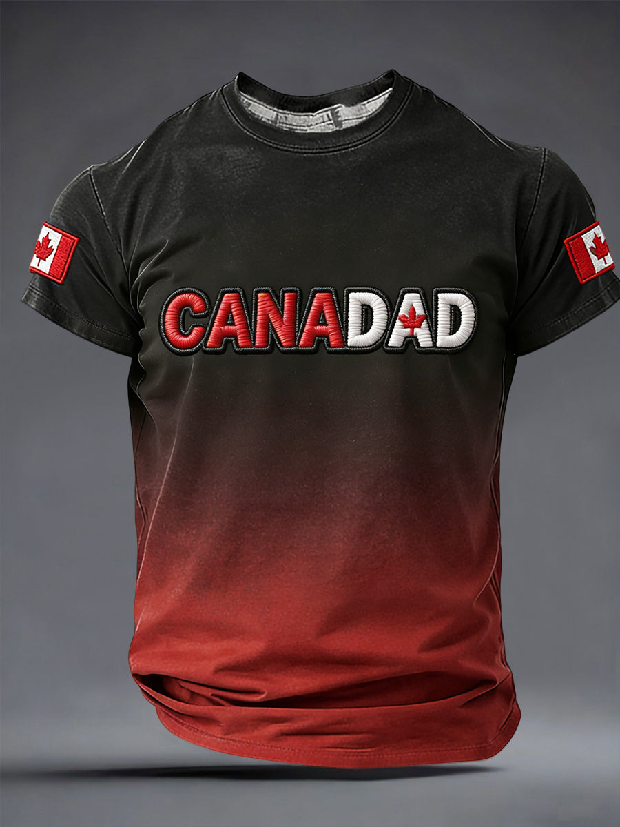 Retro Canadian Father's Day Casual T-Shirt