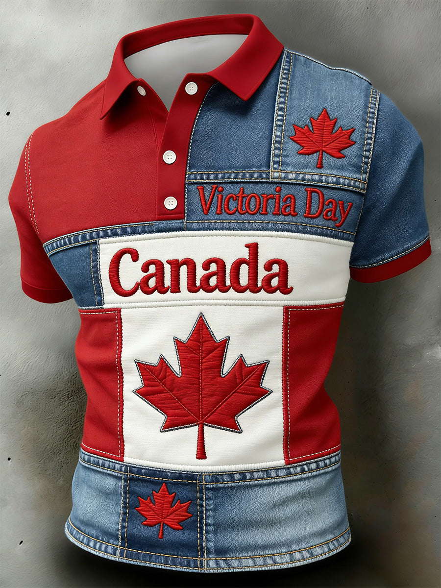 Men's Victoria Day Print Polo Shirt