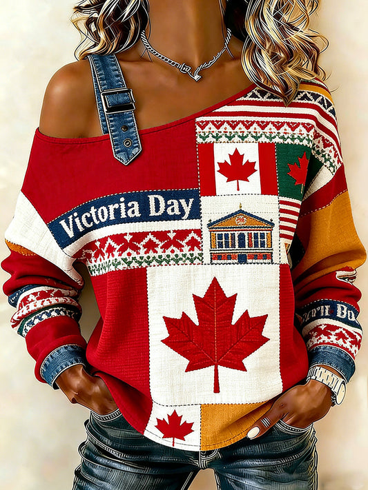 Women's Victoria Day Print Camisole Sweatshirt