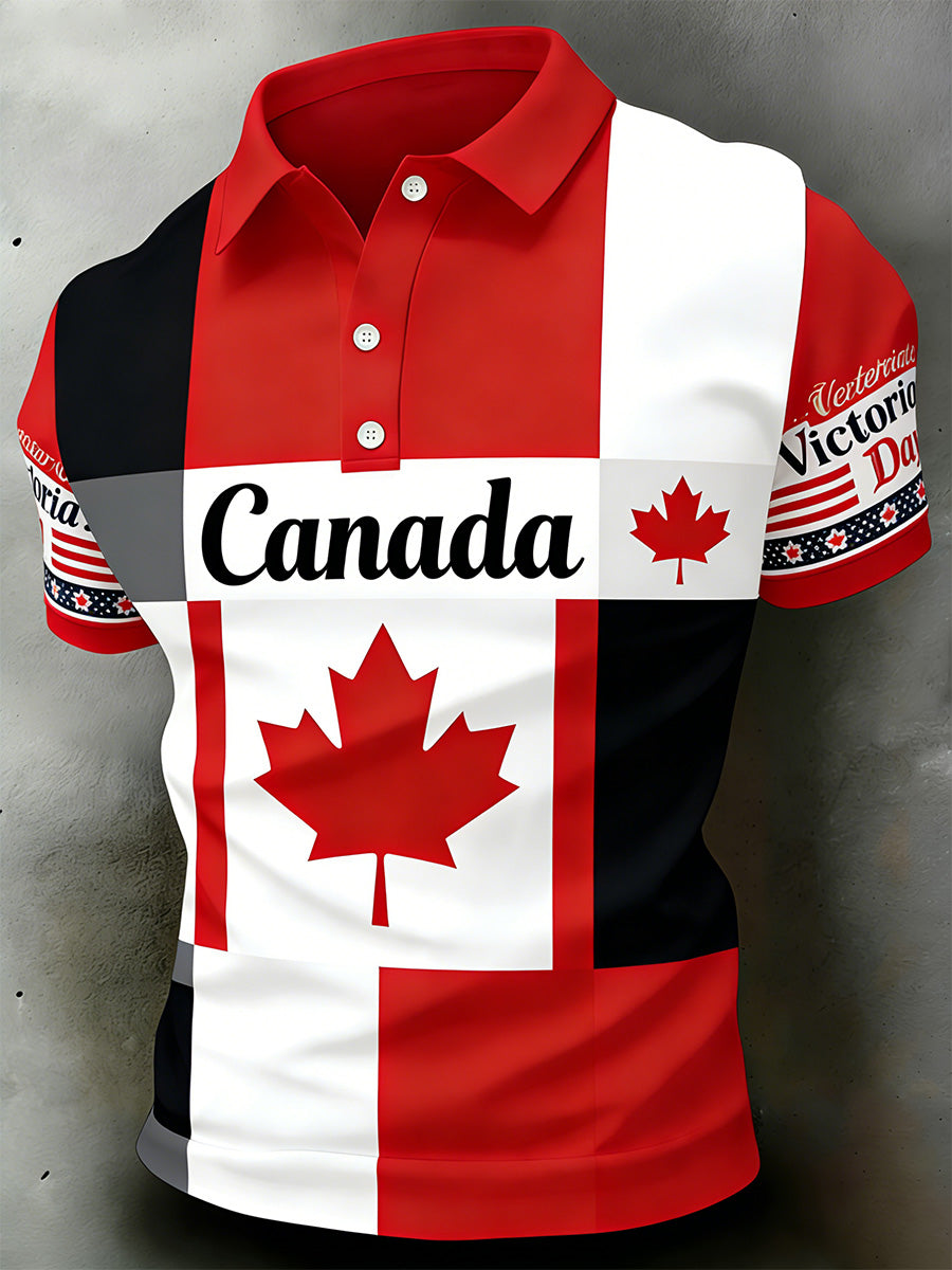Men's Victoria Day Print Polo Shirt