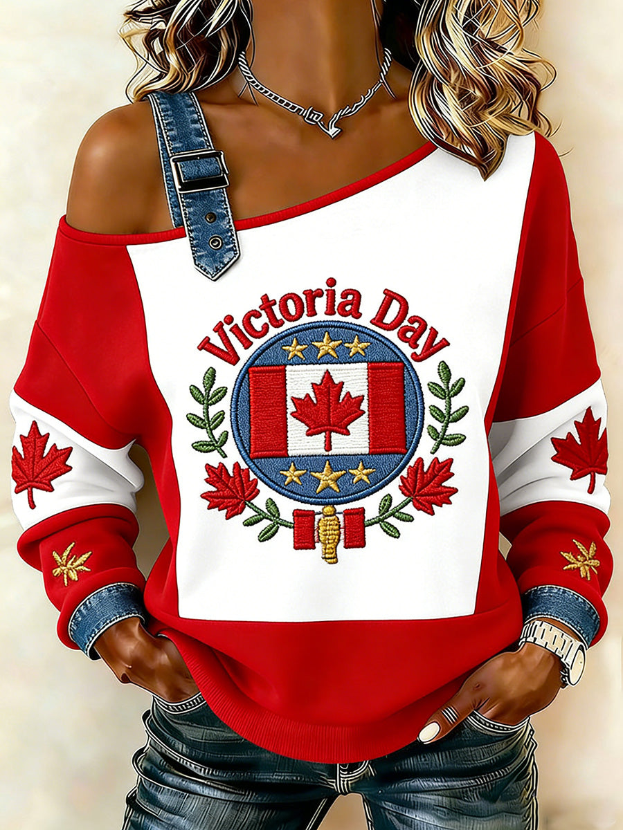 Women's Victoria Day Print Camisole Sweatshirt