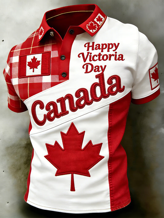 Men's Victoria Day Print Polo Shirt