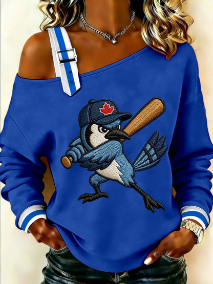 Women's Baseball Print Casual Top