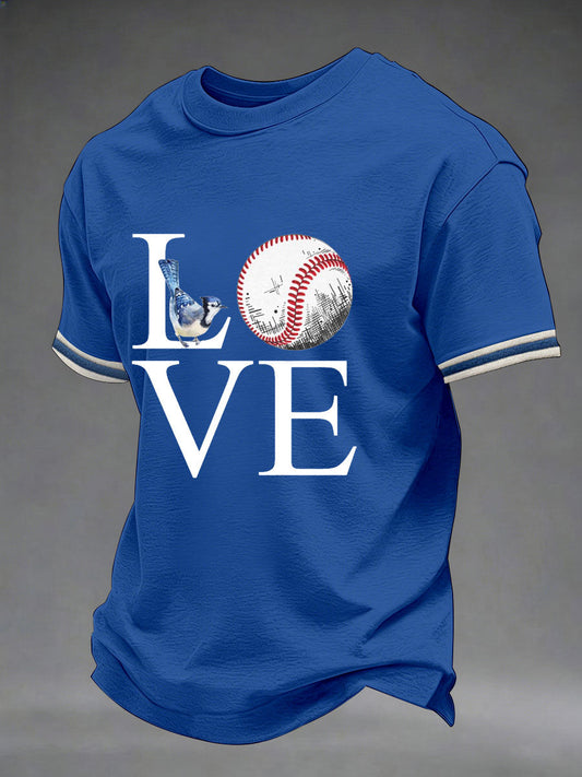 Men's Baseball Print Casual T-Shirt