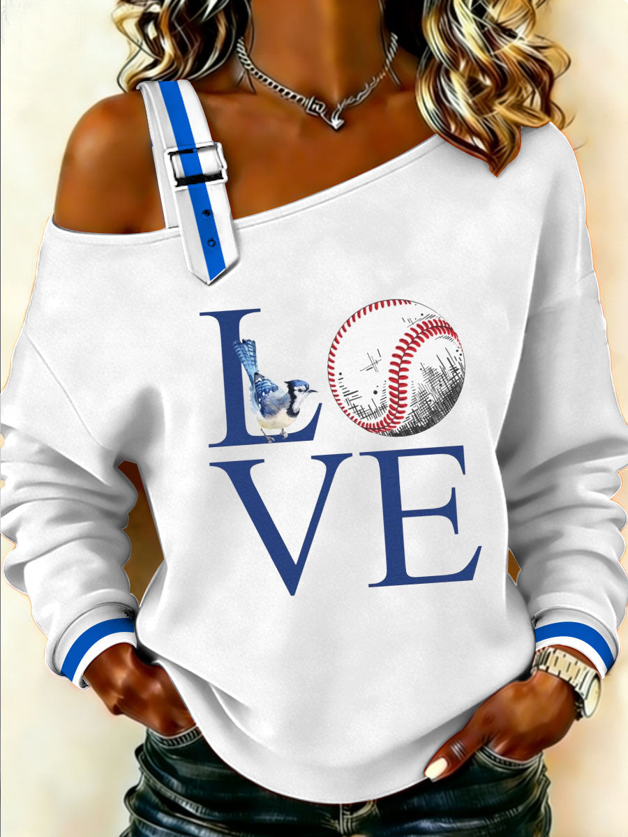 Women's Baseball Print Casual Top