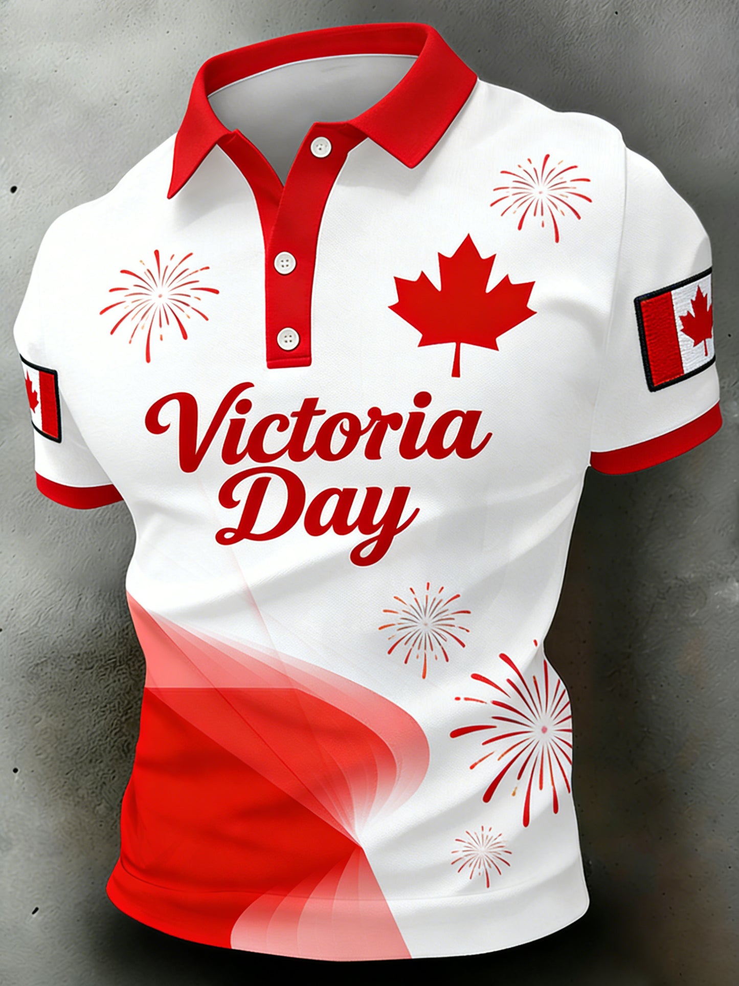 Men's Victoria Day Print Polo Shirt